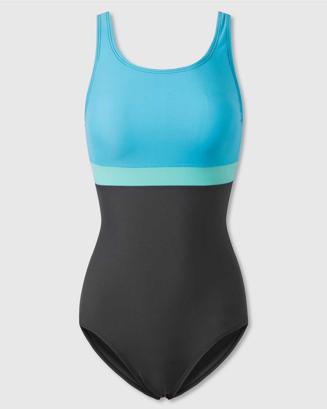 TcIFE Damen Badeanzug One Piece Schwimmanzug Einteiler Figurformend Bauchweg tiefer U-Rücken Bademod