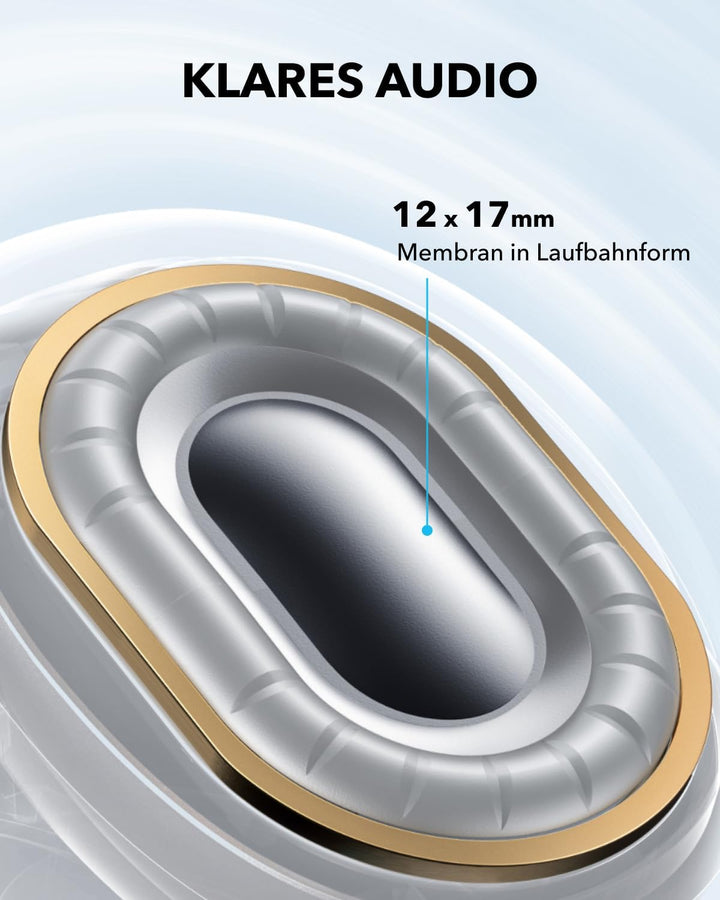 soundcore C40i von Anker, Open-Ear Earbuds, Clip-On Kopfhörer, flexibles Gelenk-Design, Tastensteuer