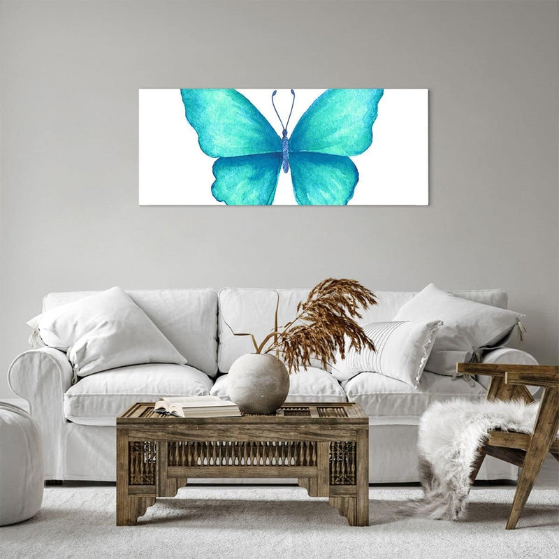 Bilder auf Leinwand 100x40cm Leinwandbild Schmetterlinge Fliegen Kindheit Sommer Gross Wanddeko Bild