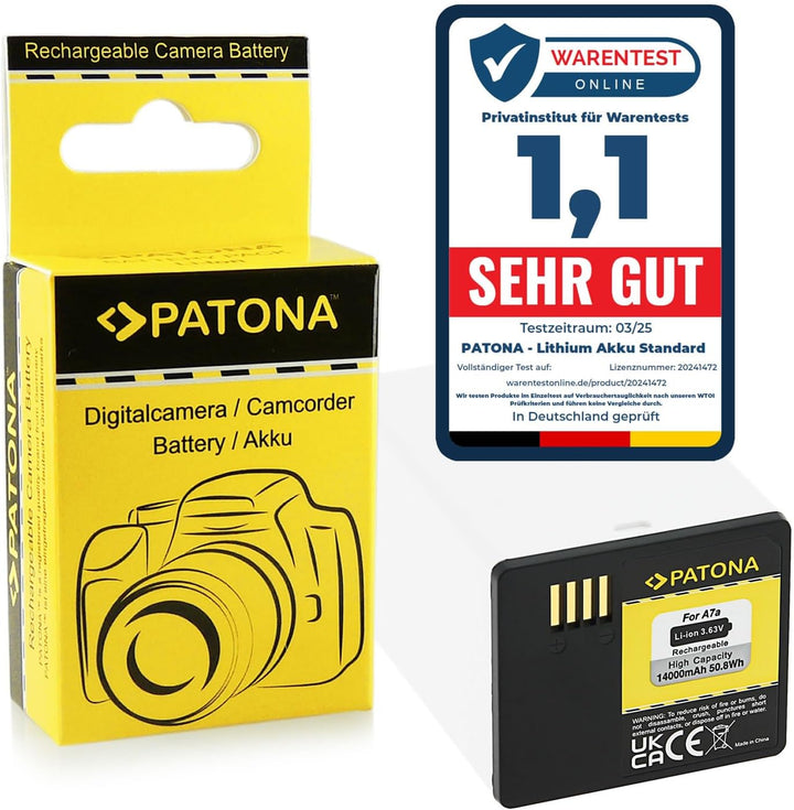 PATONA Akku A7a A14 (14.000mAh) kompatibel mit Arlo Pro-3 Floodlight (FB-1001) - Arlo Pro 4 XL - Arl