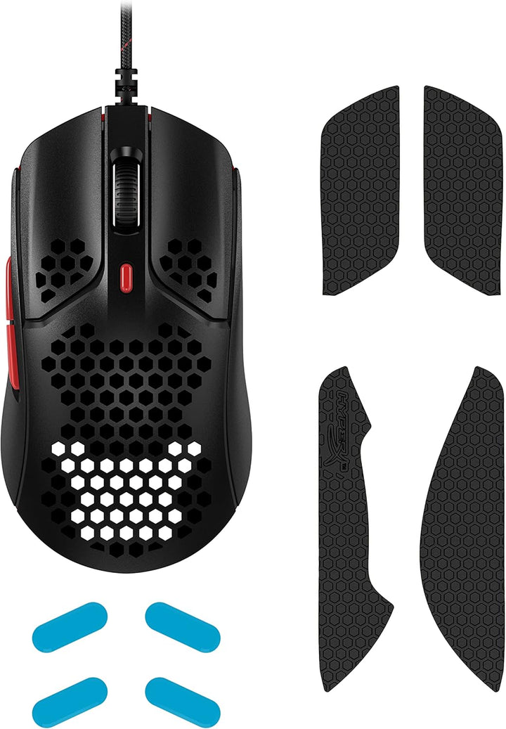 HyperX Pulsefire Haste Gaming-Maus – Ultraleicht, 59g, Wabenschale, Hex-Design, Hyperflex-Kabel, bis