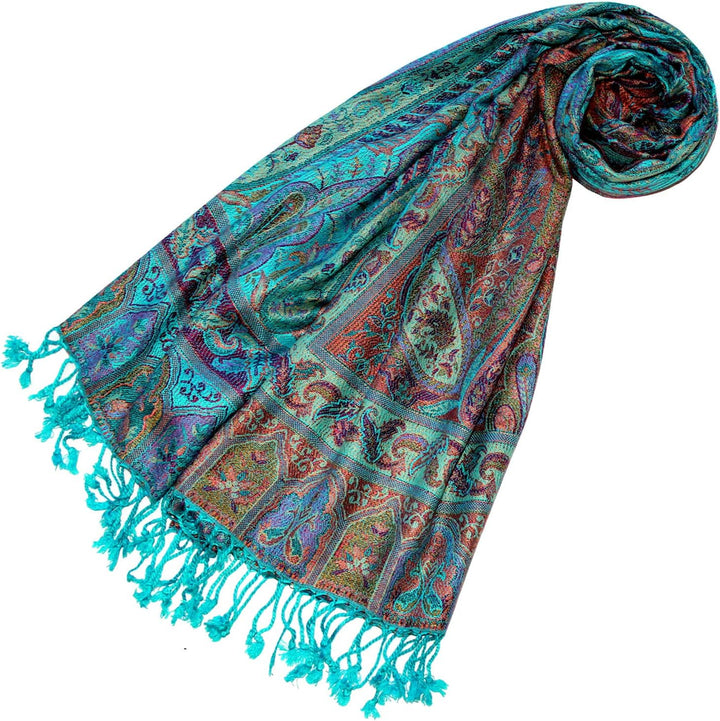 Lorenzo Cana Marken Schal Schaltuch Herrenschal Männerschal Naturfaser opulentes Paisley Muster in h