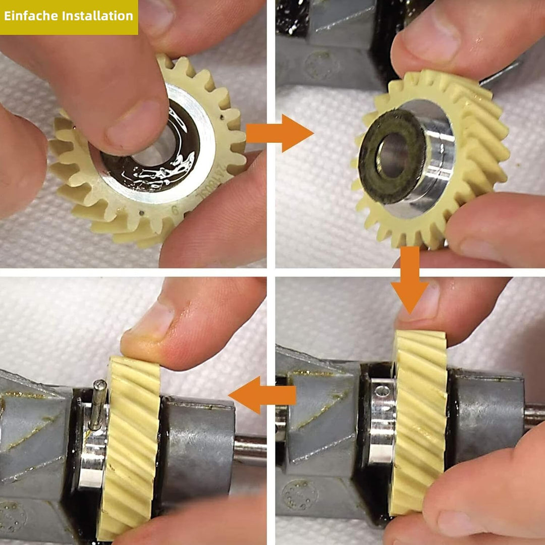 2 Stück W10112253 Gelb Zahnräder Ersatz Kompatibel mit Kitchenaid Mixer,Küchenmaschine Getriebe Ersa