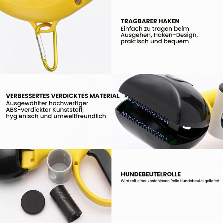 MAGIC SELECT 𝗛𝘂𝗻𝗱𝗲𝗸𝗼𝘁𝘀𝗰𝗵𝗮𝘂𝗳𝗲𝗹𝗻. Ungiftiger Kotschaufel aus ABS, Leicht und Langlebig, mit Haken und