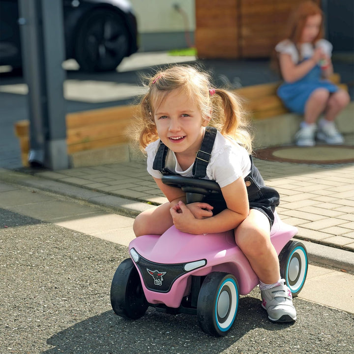 BIG-Bobby-Car Neo Zartrosa - Rutschfahrzeug für drinnen und draussen, Kinderfahrzeug mit Flüsterreif