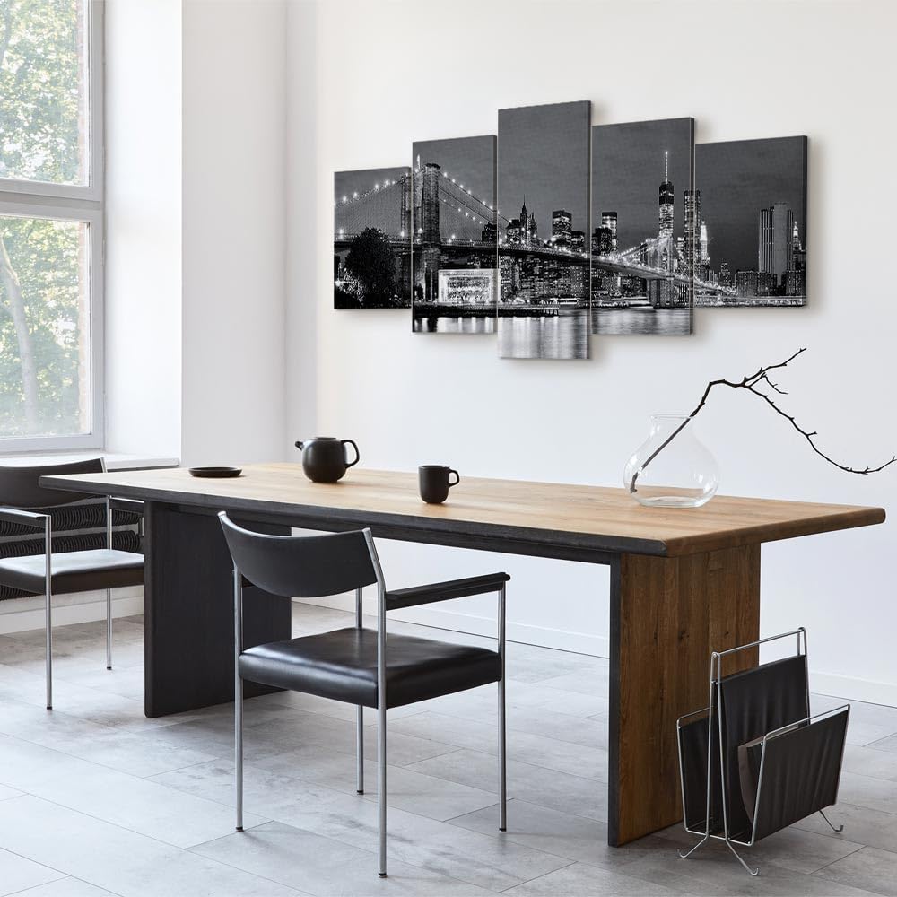 murando - Wandbilder XXL New York 100x50cm 5 tlg - Wand Deko Leinwand Bilder Gross Wanddeko Wohnzimm