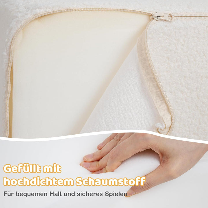COSTWAY 5 TLG. Schaumstoffbausteine, Riesenbausteine mit Bällebad, Grossbausteine zum Toben und Klet