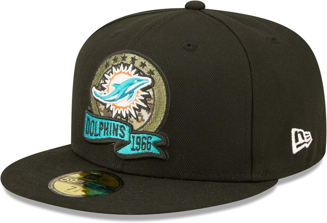 New Era NFL 59Fifty Cap Salute to Service 2022 schwarz Kappe gerader Schirm American Football 58-59