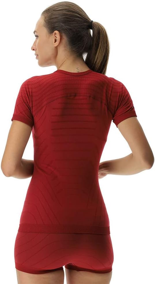 UYN Women's MOTYON 2.0 UW SH_SL. T-Shirt, Anspruchsvolles Rot, XS