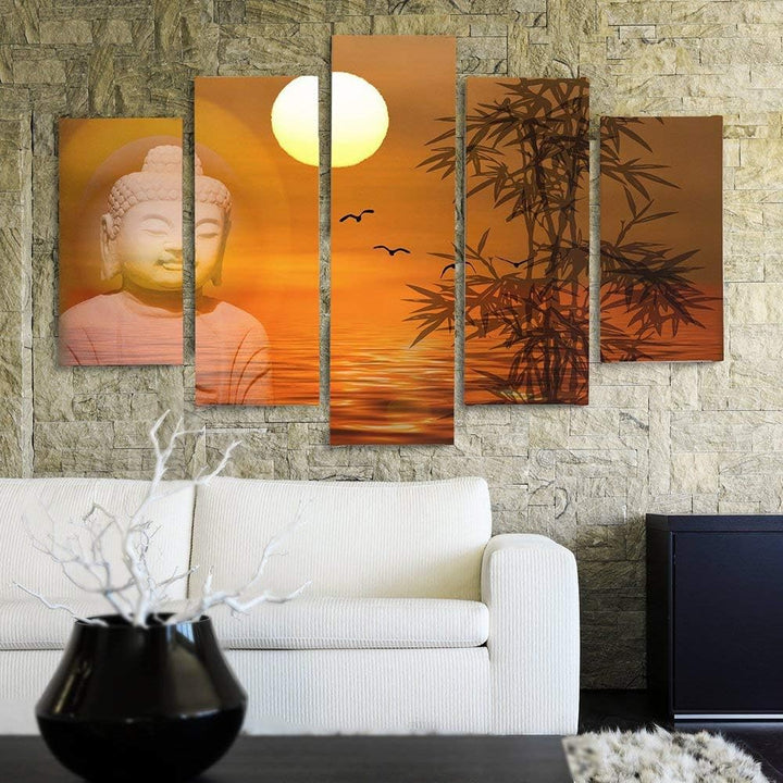 Feeby. Leinwandbild - 5 Teile - Bilder Wand Bild Wandbilder Kunstdruck XXL, 5-Teilig, Typ A, 300x140