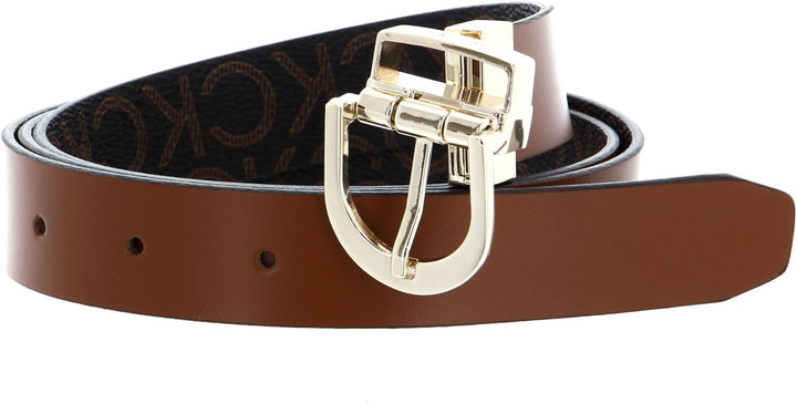 Calvin Klein CK Must RD Buckle REV 2.5 Belt Cognac / Brown Mono