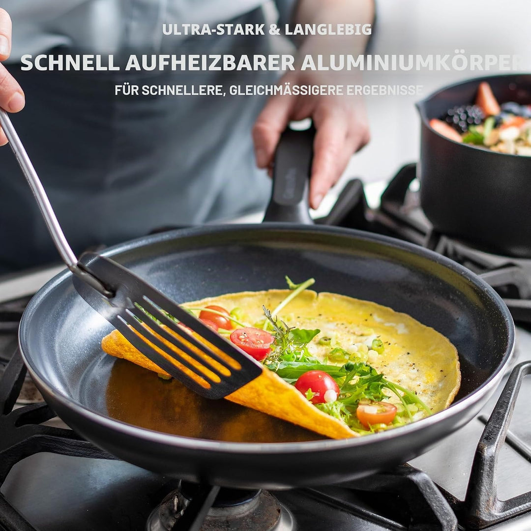 GreenPan Memphis Bratpfanne (28 cm), gesunde keramische Antihaftbeschichtung, PFAS-frei, induktionsg