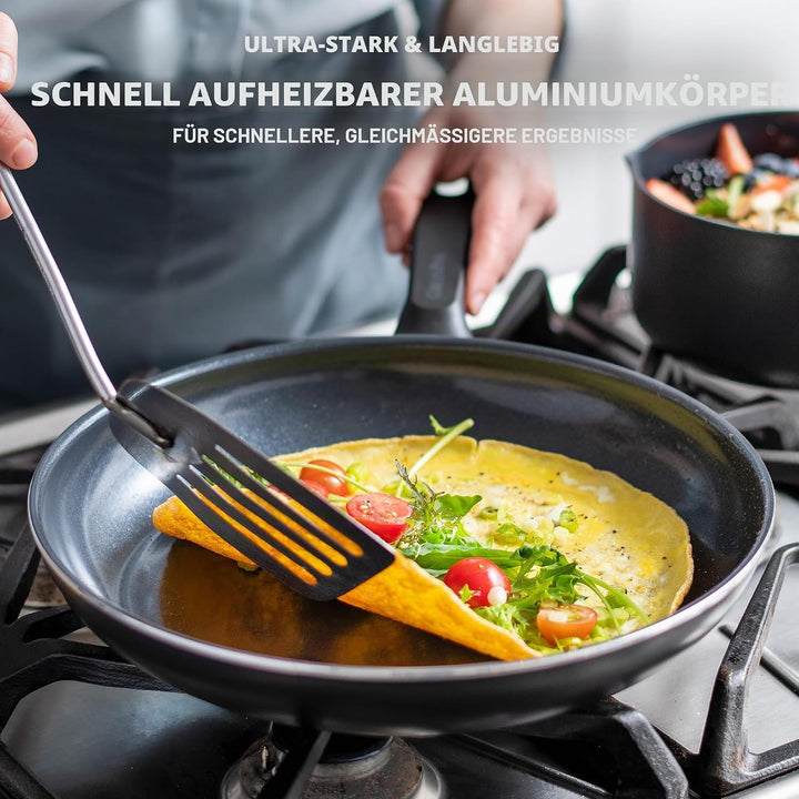 GreenPan Memphis Bratpfanne (28 cm), gesunde keramische Antihaftbeschichtung, PFAS-frei, induktionsg