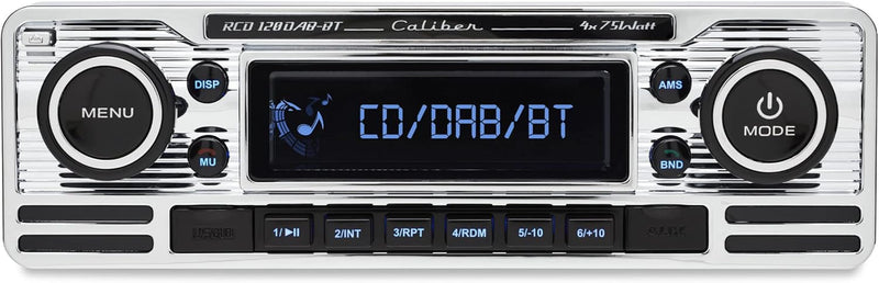 Caliber Autoradio Bluetooth - Auto Radio Bluetooth USB - DAB+ / FM - 1 DIN Radio Auto - Retro Design