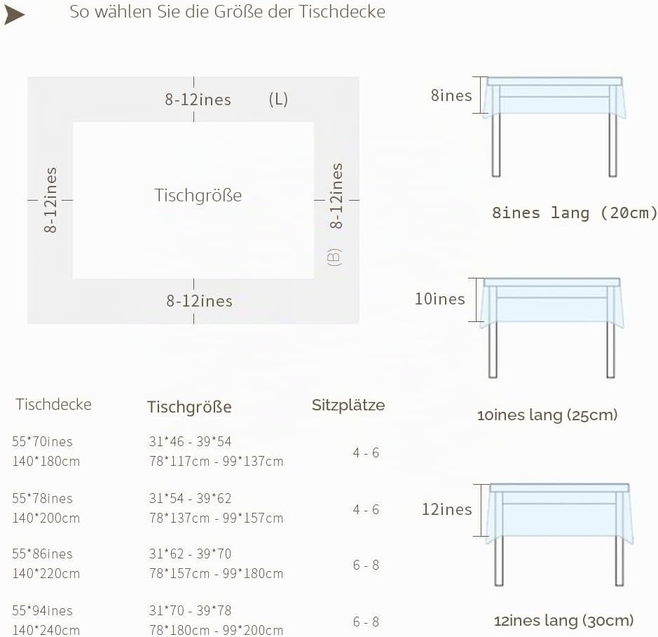 GLORY SEASON Leinen Rustikale Sackleinen Waschbare Tischdecke, Solide Schweres Gewicht 150 x 260 cm