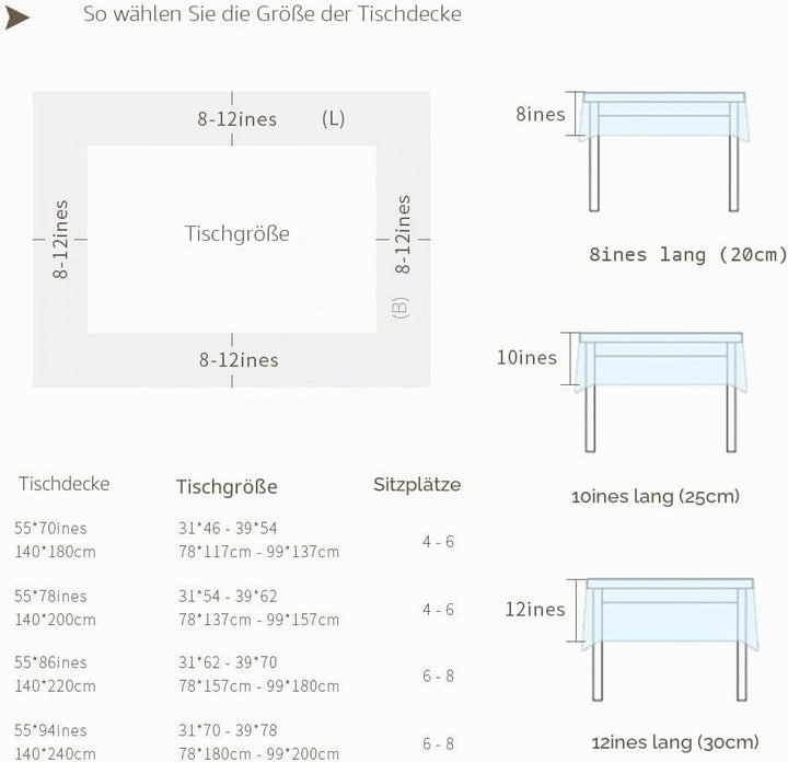 GLORY SEASON Leinen Rustikale Sackleinen Waschbare Tischdecke, Solide Schweres Gewicht 150 x 260 cm