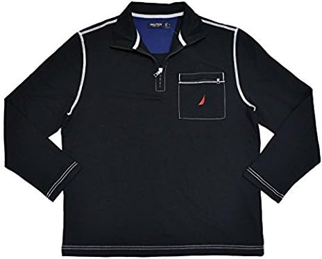 Nautica Mens Half Zip Mock Neck Sweatshirt