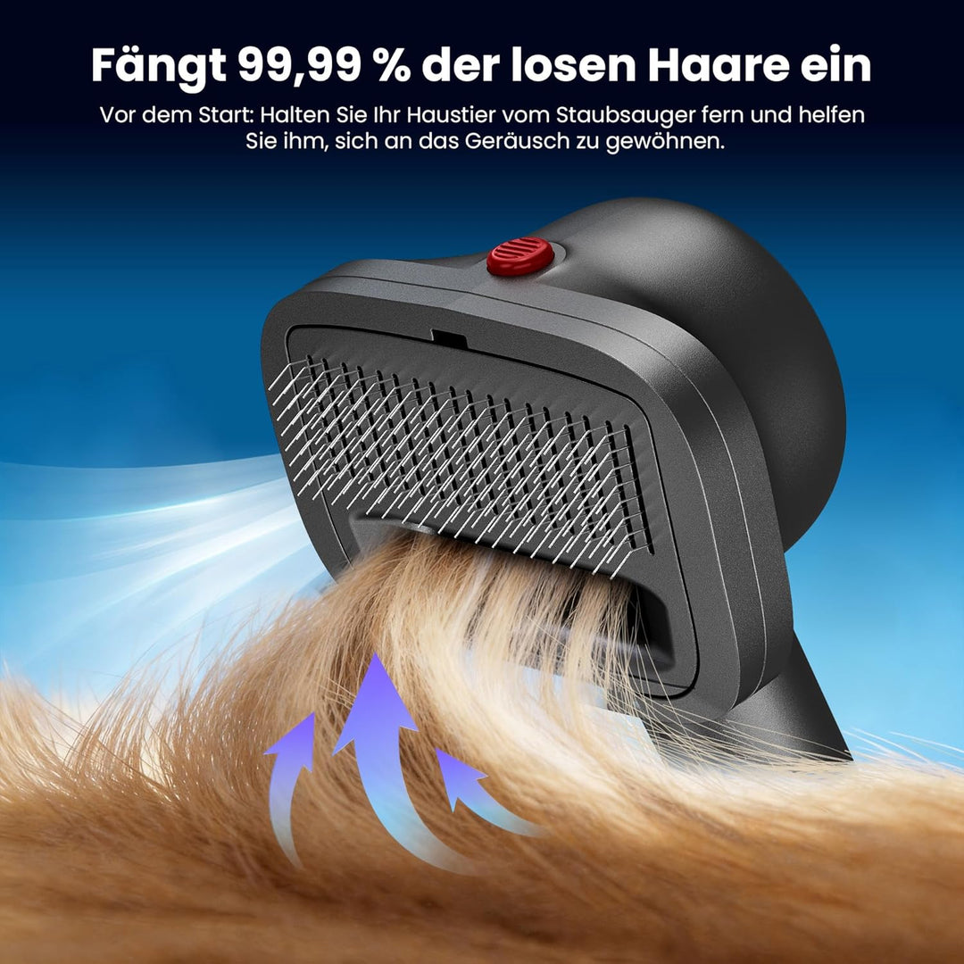 Akku Staubsauger 600W/58kPa/75Min, Staubsauger Kabellos mit Tierhaar-Entfilzer und Elektrorasierer,
