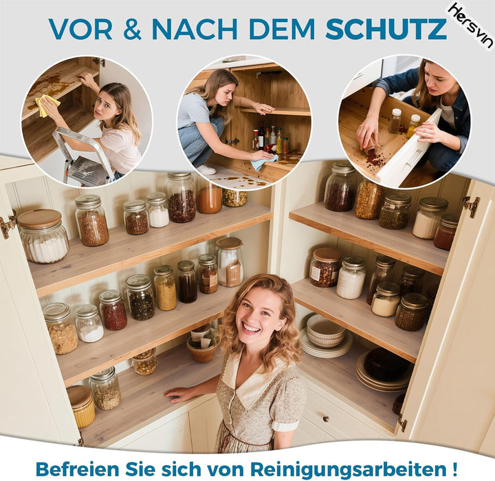 Hersvin Schubladenmatte 50cmx600cm Aufgewertetes Reines Eva Schrankpapier Schubladeneinlage Wasserfe