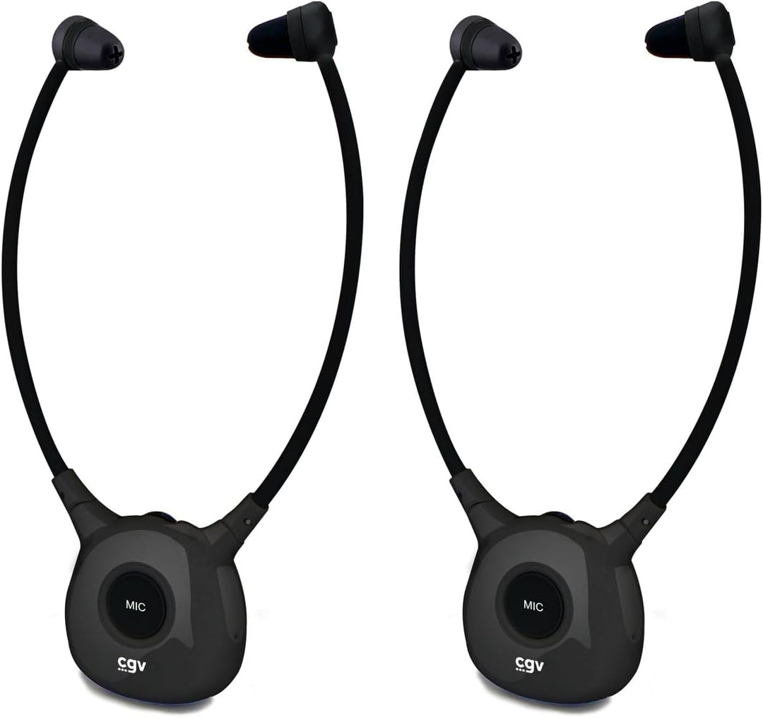 CGV Dolfin Onyx Duo Kopfhörer für Stereo-Audio, TV/HiFi, kabellos