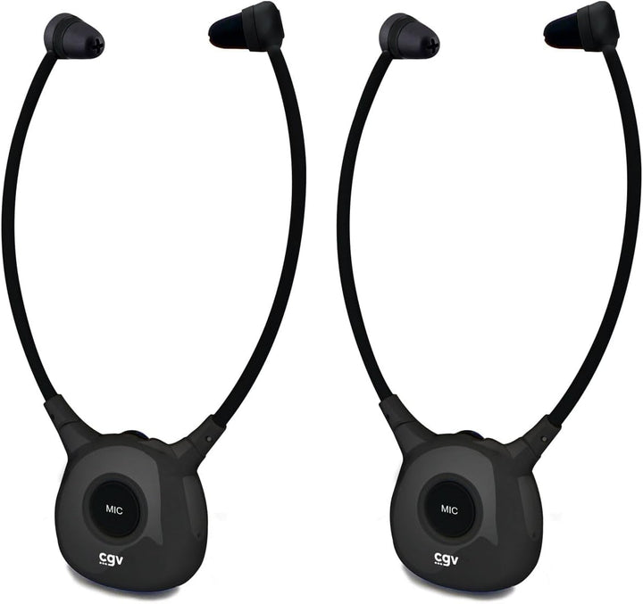 CGV Dolfin Onyx Duo Kopfhörer für Stereo-Audio, TV/HiFi, kabellos