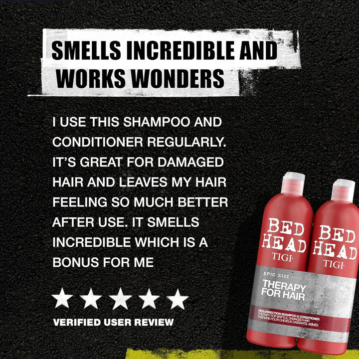 Bed Head by TIGI | Resurrection Shampoo und Conditioner Set | Haarpflege für sprödes und strapaziert