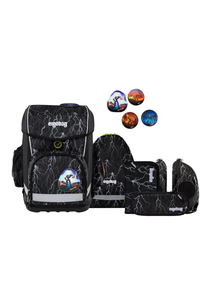 ergobag cubo Light Set ergonomischer Schulanzen, extra leicht, Set 6-teilig, 780 g Einheitsgrösse Su