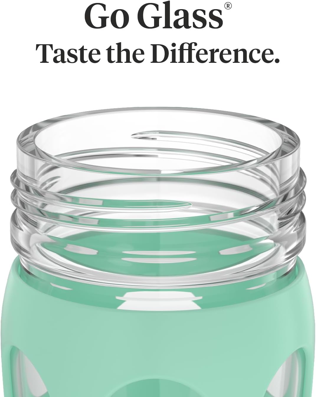 Lifefactory Active Flip Cap Glas-Wasserflasche, 625 ml, Minzgrün, 651 ml Mint