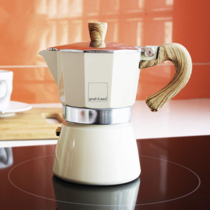 Gnali &amp; Zani Venezia Espressokocher | Creme | Für 9 Tassen | Alle Herdarten inklusive Induktion | Al