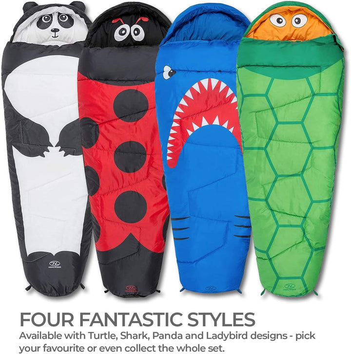 K New Highlander Kinder-Schlafsack, Unisex, Creature Schwarz/Panda, Schwarz/Panda