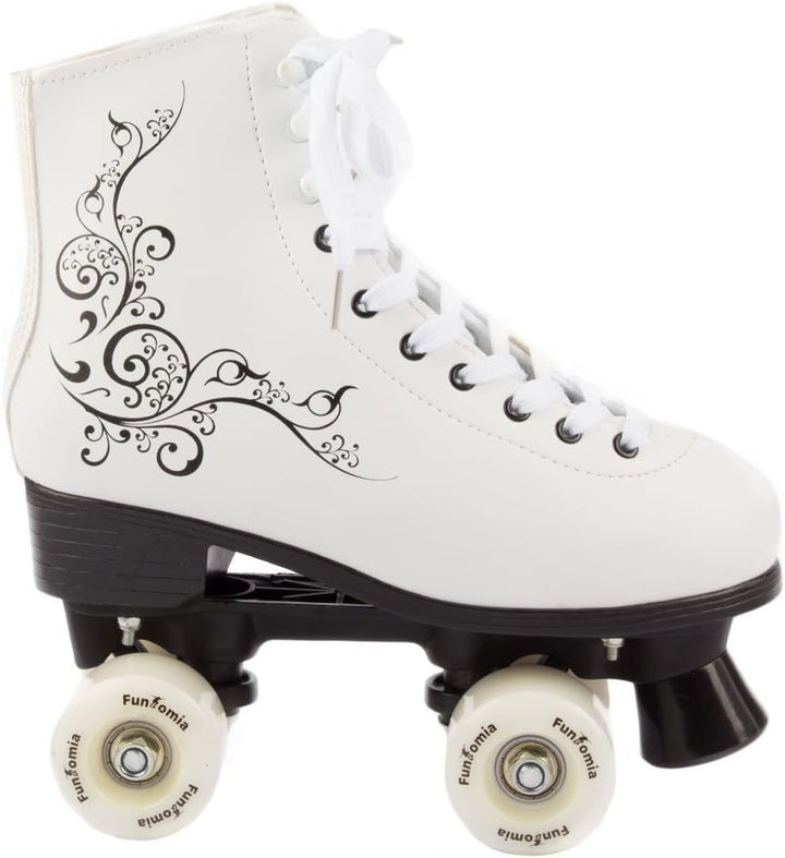 Rollschuhe/Discoroller in Grössen 30-44 - Rollerskates Disco Roller Skate Indoor Outdoor 36 Weiss, 3