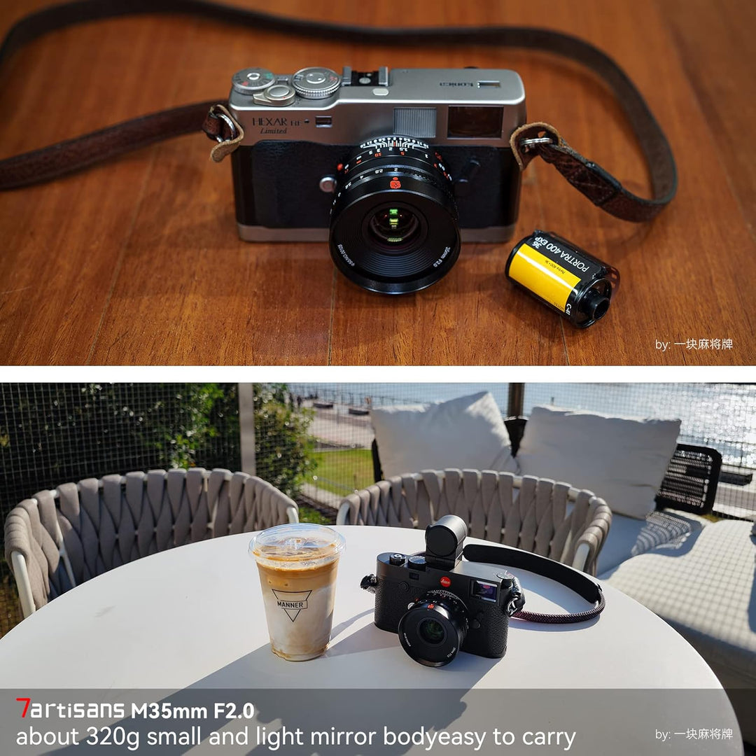 7 artisans 35 mm F2.0 Vollrahmen, klassisches menschliches Fokusobjektiv, kompatibel mit Leica M-Mou