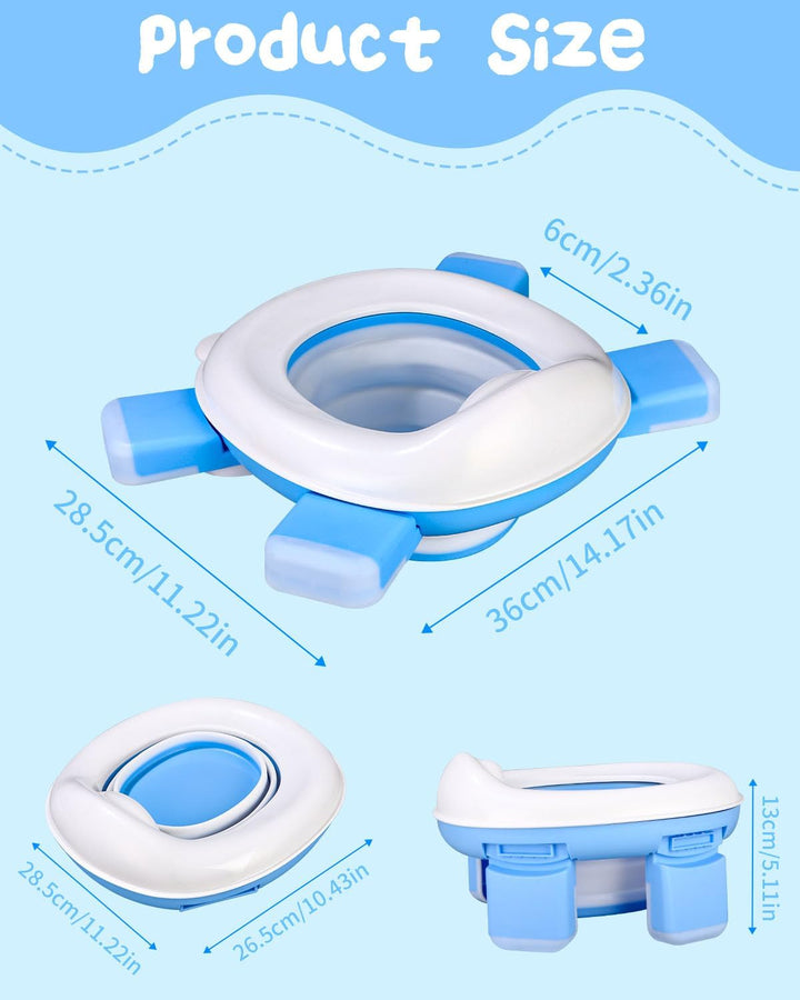 Toilettensitz Kinder,3 in 1 faltbares Kinder Töpfchen für Unterwegs,Portable Travel Potty Training T