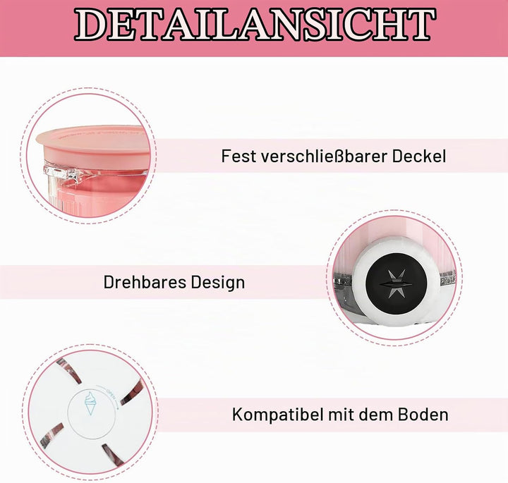 DAZZTIME Behälter für Ninja Creami Deluxe Pints,4 Stück Ersatz für Ninja Creami Deluxe Pints und Dec