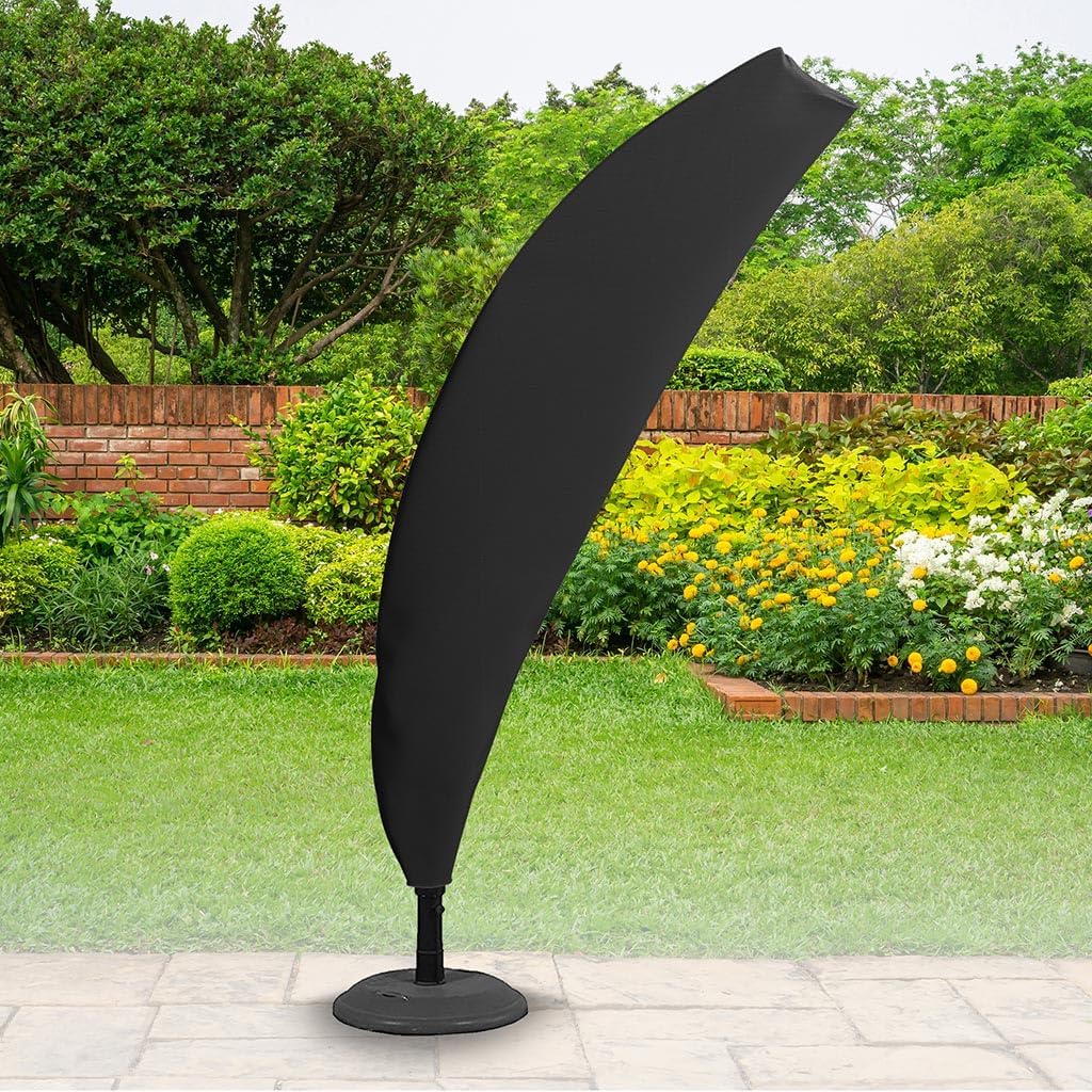Bosmere D597 Freischwinger-Sonnenschirmhülle, Storm Black Schwarz, Schwarz