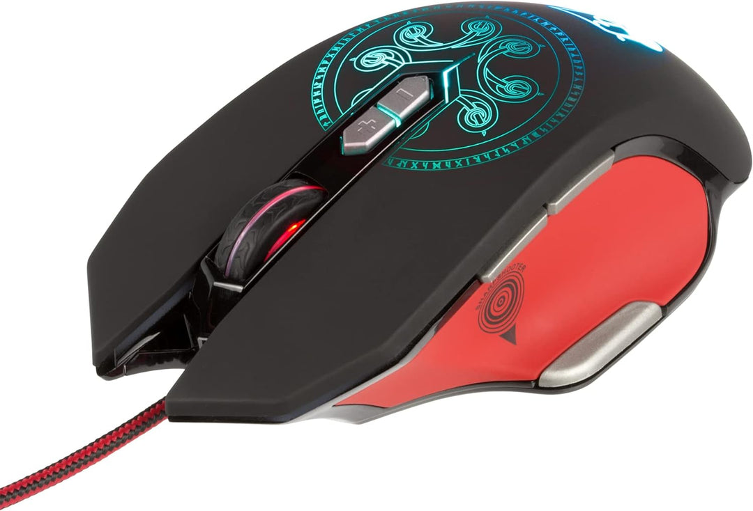 Konix Drakkar Fadenmaus Heimdall für PC - 9 Tasten - 4.000 DPI Auflösung - 1,7 m Kabel - 5-Farb-Hint