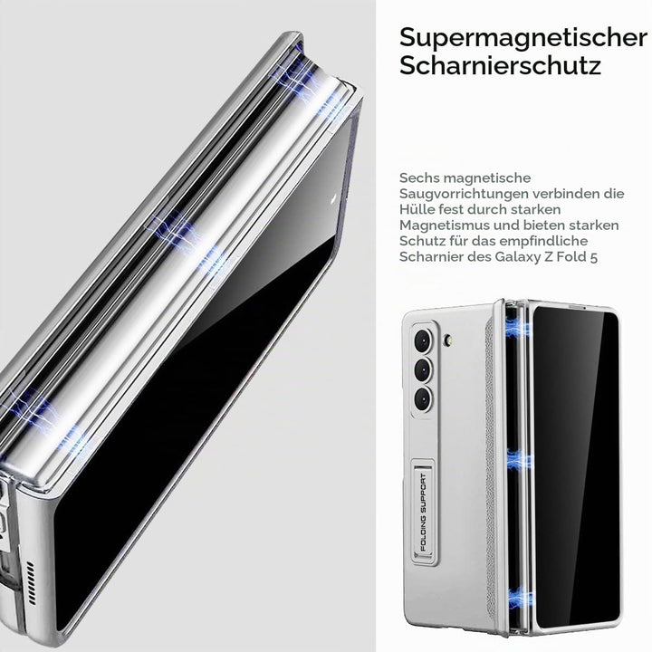 Miimall Kompatibel mit Samsung Galaxy Z Fold 5 Hülle mit Displayschutz Anti-Peeping+Magnetischer Sch