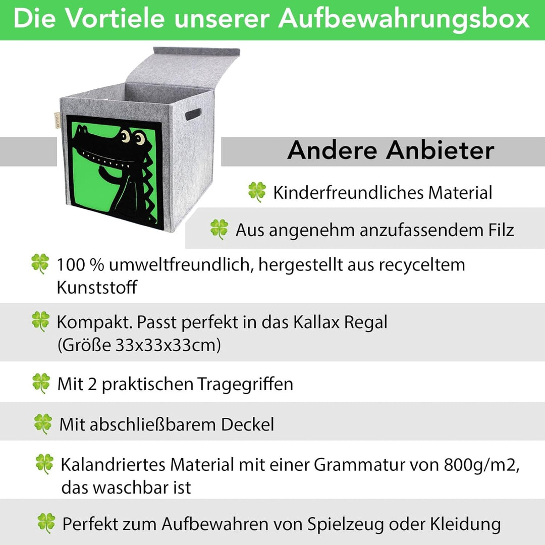 SILUK Kinder Aufbewahrungsbox I Spielzeugkiste für Kinderzimmer I Spielzeug Boxen (33x33x33) Aufbewa