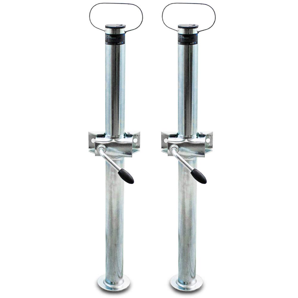 BITUXX® 1 Paar Anhänger Abstellstütze 700mm Stütze Anhängerstütze Stützfuss bis 1000Kg 70cm