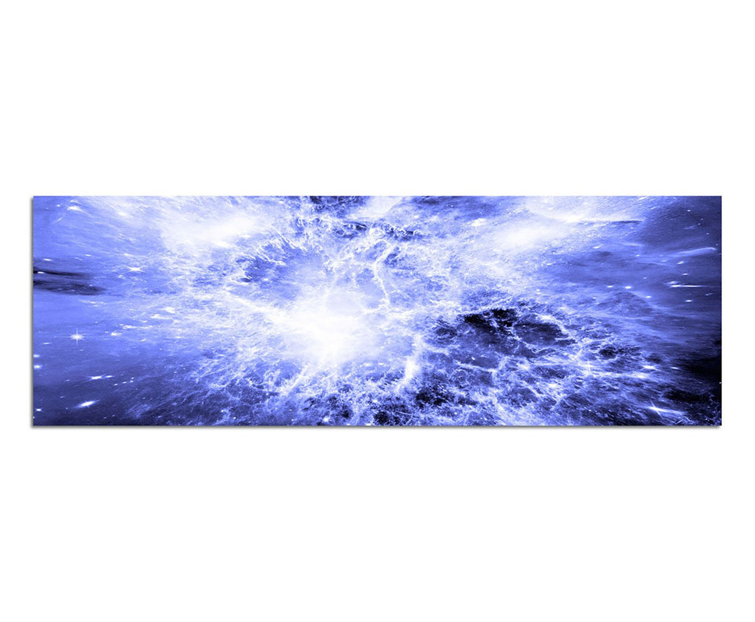 Paul Sinus Art Panoramabild auf Leinwand und Keilrahmen 150x50cm Sterne Planeten Galaxie Weltraum