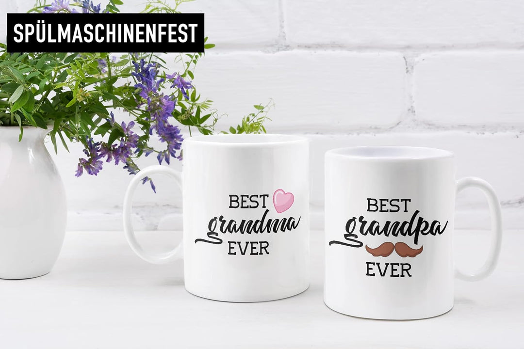 Trendation - Beste Oma und Opa Geschenk Set Tassen Weihnachten Geschenke für Grosseltern Geburtstag