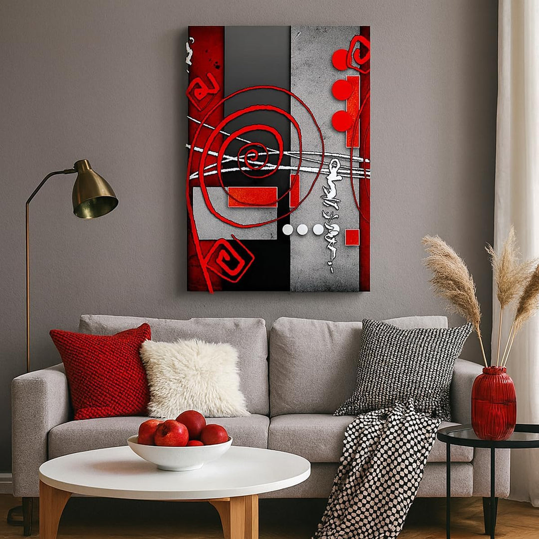 Bilder auf Leinwand Grafik geometrische figuren kreis Leinwandbild mit Rahmen 45x80cm Wandbilder Dek