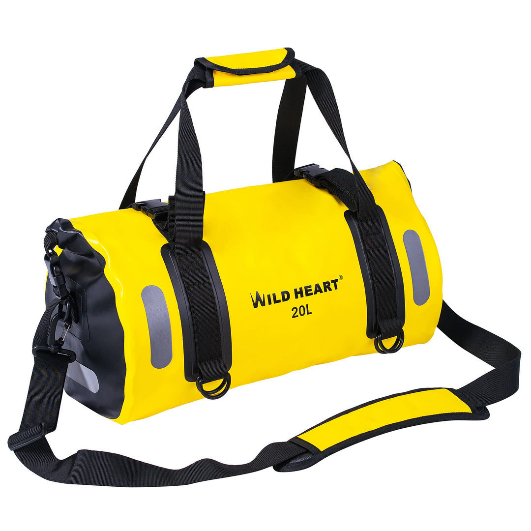 WILD HEART wasserdichte Tasche für Kajakfahren, Camping, Boot, Radfahren 20L 30L 40L 20L Gelb, 20L G