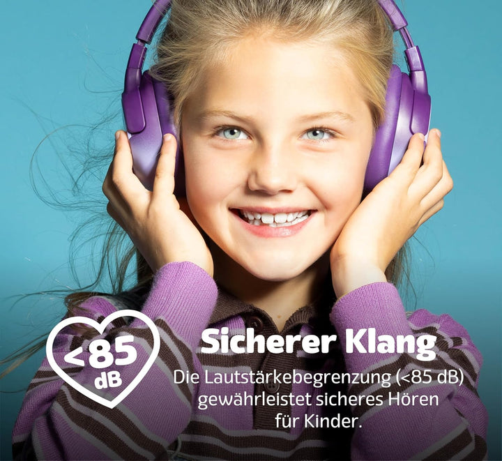 Fresh 'n Rebel Clam Junior, Bluetooth-Kopfhörer für Kinder mit aktiver Geräuschunterdrückung, sicher