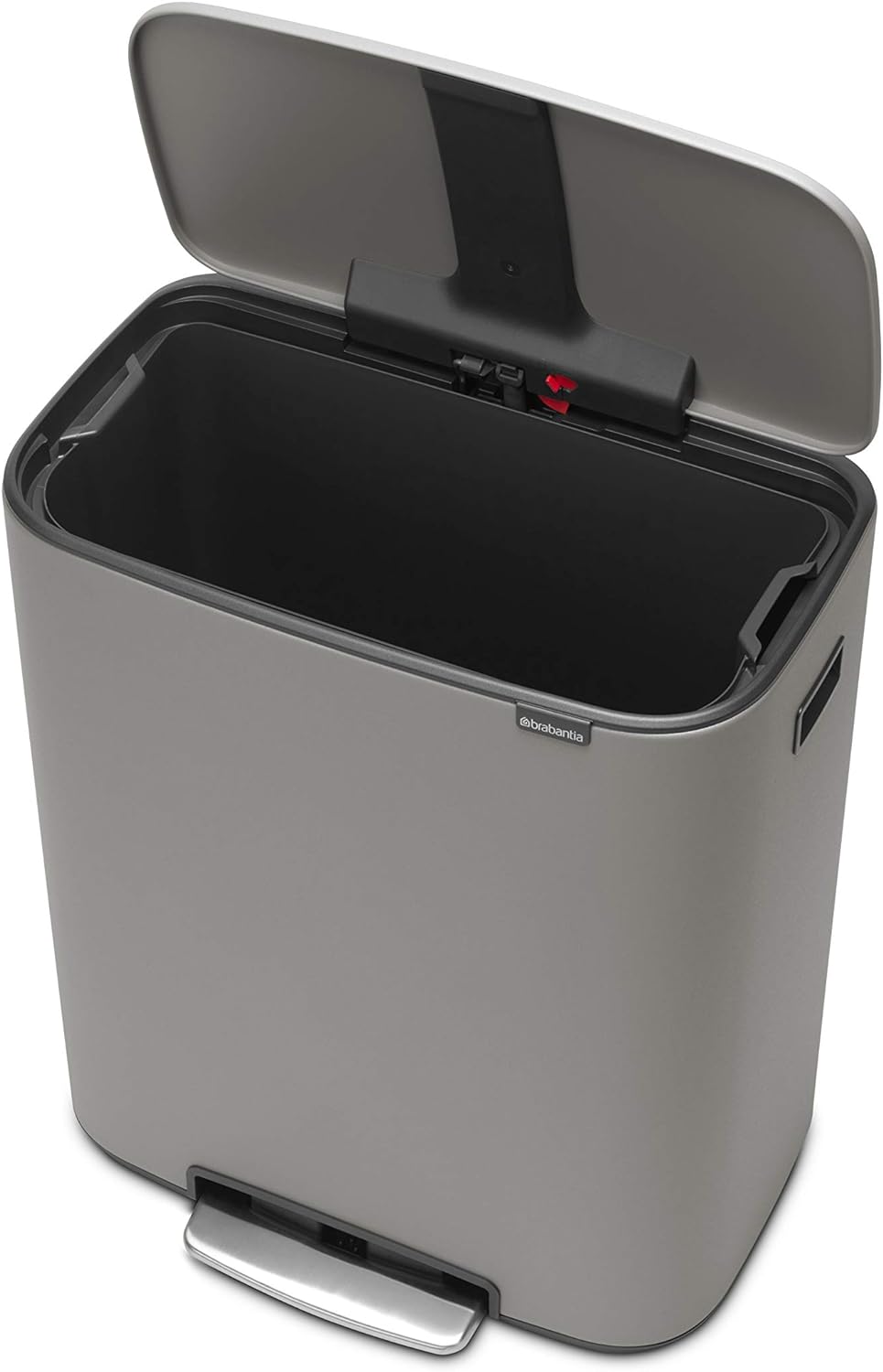 Brabantia BO Treteimer Mülleimer, Stahl, Mineral Concrete Grey, 60L 1 Inneneimer (60L) Mineral Concr