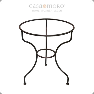 Casa Moro Mosaik-Beistelltisch Ø45cm Ankabut Gelb mit Eisen-Gestell Höhe 50 cm Kunsthandwerk aus Mar