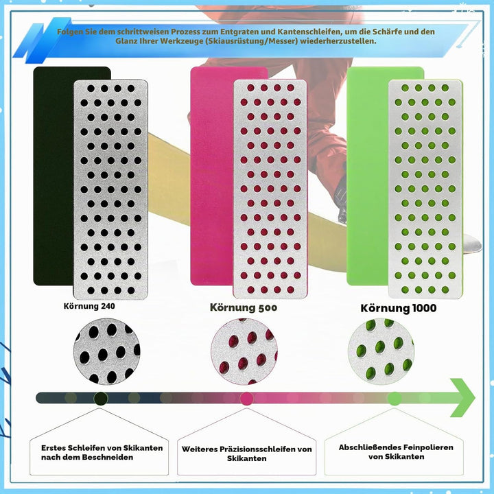 Diamant-Schleifstein-Set 3 Teile (240