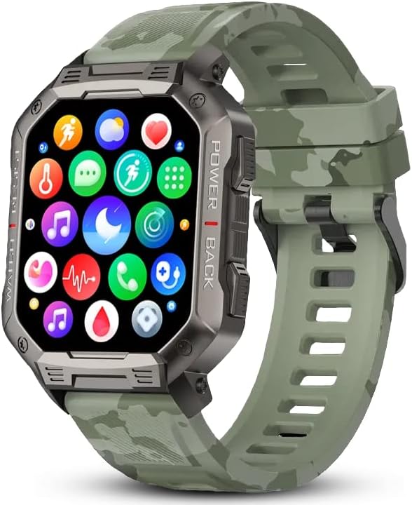 Deunis X3 Smartwatch Herren 1,83 Zoll mit Telefonfunktion, Fitness Tracker, Schlafmonitor, Schrittzä