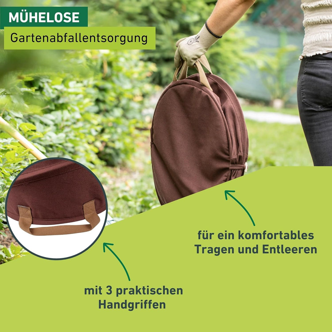 Windhager Gartenabfallsack Pop-Up CANVAS, Gartensack, Laubsack selbstaufstellend, Grünschnitt-Sack,