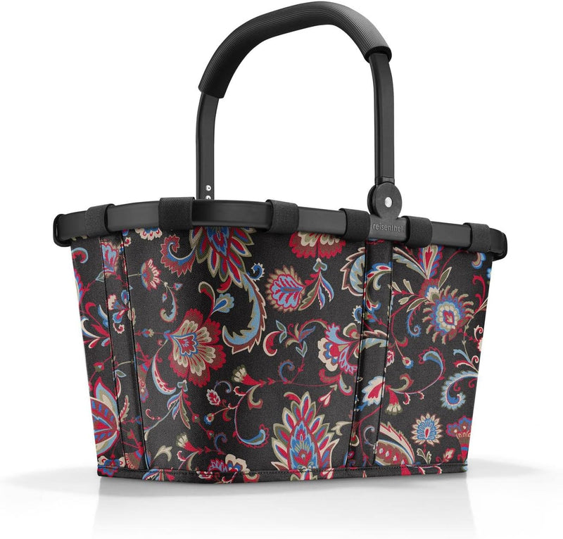 reisenthel carrybag frame paisley black – Stabiler Einkaufskorb mit viel Stauraum und praktischer In